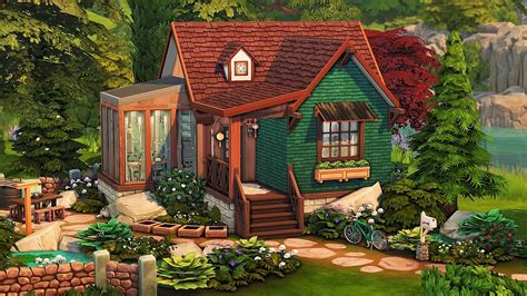 TINY OFF THE GRID COTTAGE The Sims 4 Speed Build YouTube