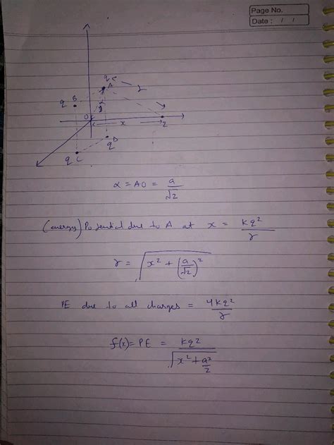 Four Equal Charges Are Placed Four Corners Of A Square With Its