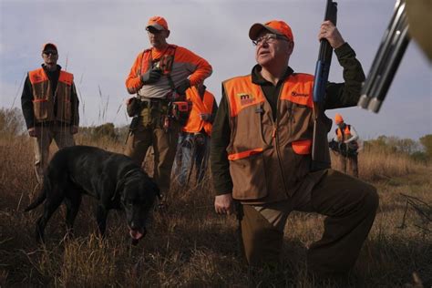 Walz Tramps Through Tall Grass But Bags No Birds As Pheasant Hunting