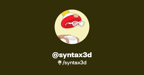 Syntax D Twitter Instagram Linktree