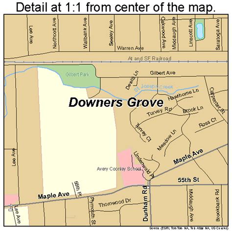 Downers Grove Illinois Street Map 1720591