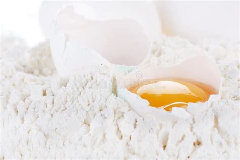 Egg with flour stock photo. Image of baking, measuring - 13027928