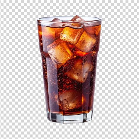 Vaso de coco cola aislado sobre un fondo blanco | Archivo PSD Premium