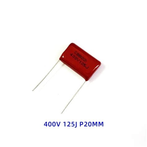 10 DB CBB polipropilén fólia kondenzátor 400V125 1UF Pitch 20MM 400V ...