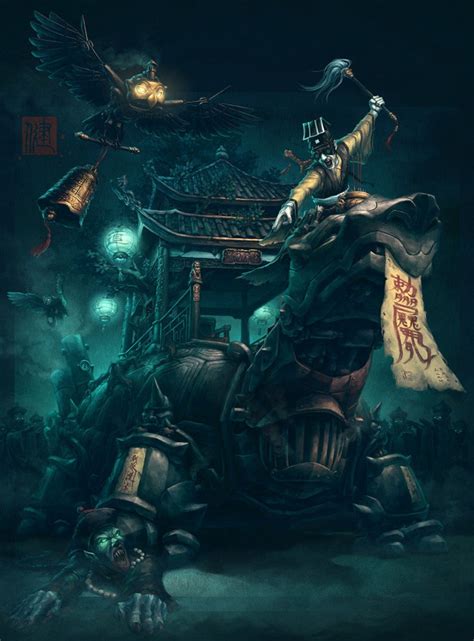 Exorcist Chinese Steampunk Print By James Ng Etsy