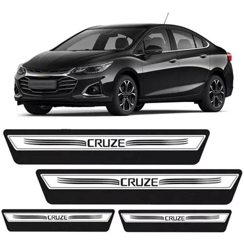 Kit 8 Peças Soleira Adesivo Porta Cruze Hatch Sedan 2012 2013 2014 2015