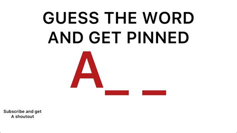 Guess The Word And Get Pinned Youtube