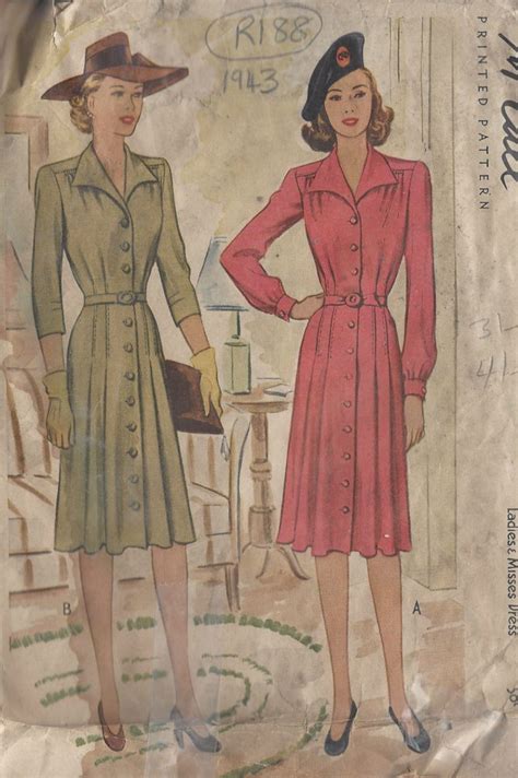 S Dress Patterns Available From The Vintage Pattern Shop