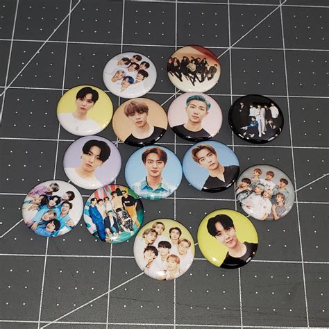 Bts Buttons Pins K Pop Kpop Inch Pin Mini Button Jungkook Etsy