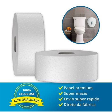 Papel Higiênico Rolao 100 Branco Puro C 8 Rolos URANO DESCARTAVEIS