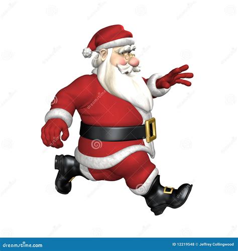 Santa Running Stock Illustration Illustration Of Hurry 12219548