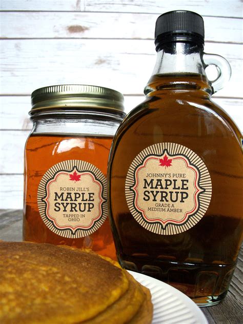 Custom Kraft Maple Syrup Bottle Labels For Backyard Maple Sugarers Canningcrafts