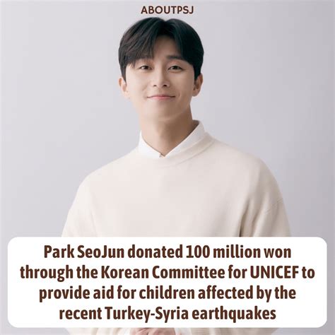 Nuna On Twitter Rt Aboutpsj Park Seojun Donated Million Won