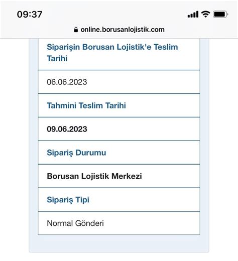 Borusan Lojistik R N M Teslim Etmiyor Ikayetvar