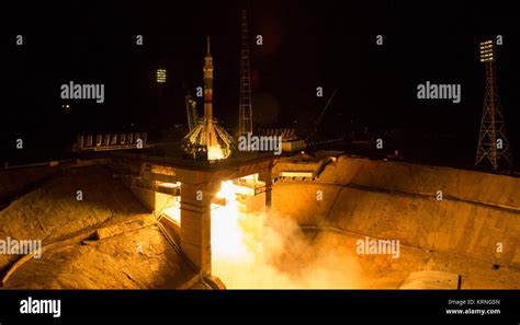 The Soyuz Ms Spacecraft Launches From The Baikonur Cosmodrome With