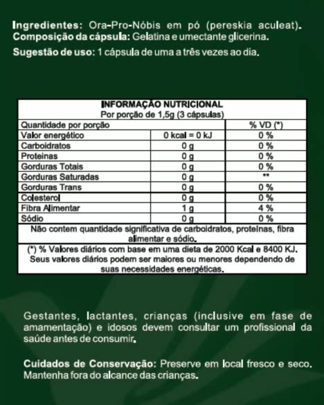 Ora Pro Nóbis 60 Cápsulas 500mg Suprivida