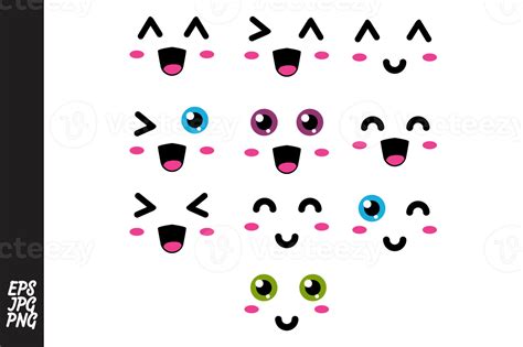 Set Of Assorted Cartoon Character Expressions 16659513 Png