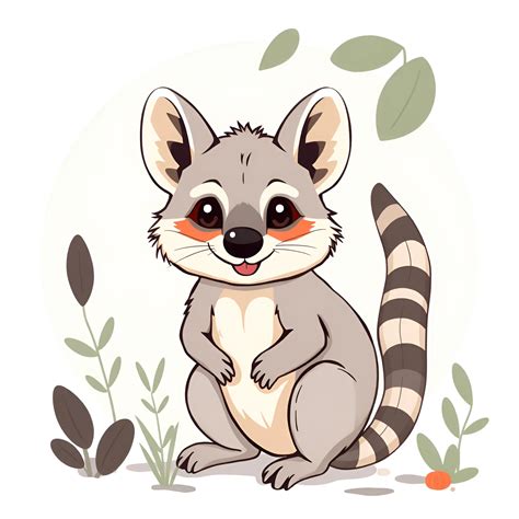 cute cartoon bandicoot illustration   ai scribbles