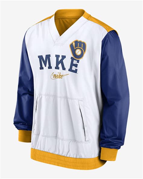 Nike Rewind Warm Up Mlb Milwaukee Brewers Nmmj Kvmib Rb