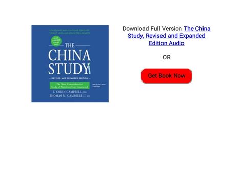 The China Study... Revised and Expanded Edition Audiobook download free ...