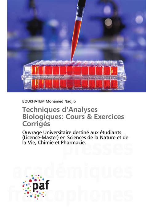 Techniques Danalyses Biologiques Cours Exercices Corrig S