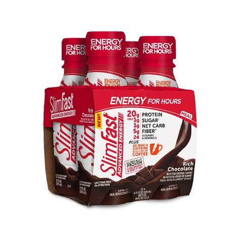 Slimfast Advanced Energy High Protein Ready To Drink Meal Replacement Shakes Rich Chocolate 11