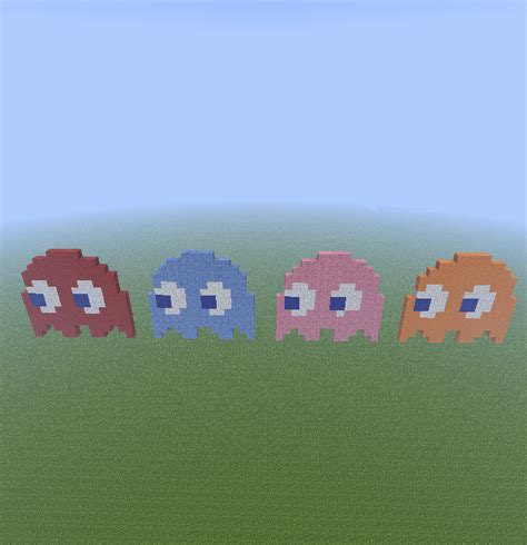 Pac-Man ghosts. - Minecraft Pixel Art! Fan Art (32792741) - Fanpop