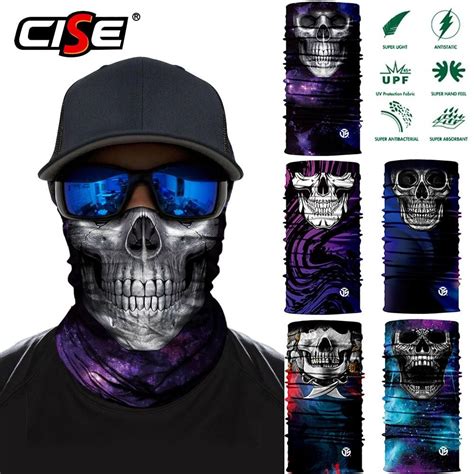 D Skeleton Ghost Skull Seamless Balaclava Magic Neck Face Mask For