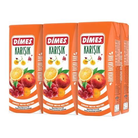 Dimes Karışık Meyve Suyu 200 Ml 6 lı Yerli Tüket