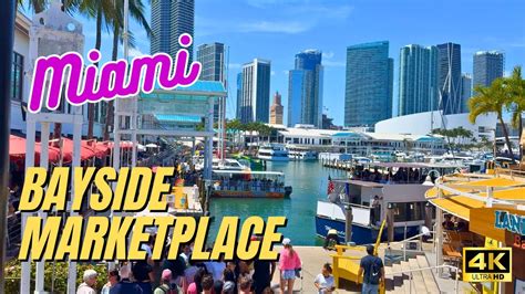 4k Bayside Marketplace 🛍️ A Vibrant Walking Tour In Downtown Miami