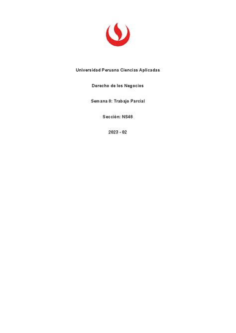 TP Derecho De Los Negocios Universidad Peruana Ciencias Aplicadas