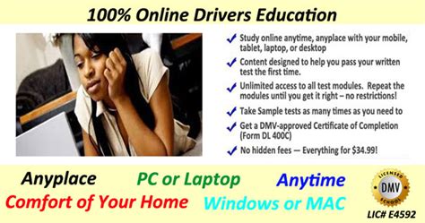 drivers ed california  drivers education approved  dmv