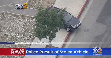 Stolen Vehicle Suspect Leads Police On Chase Along Sidewalks Through