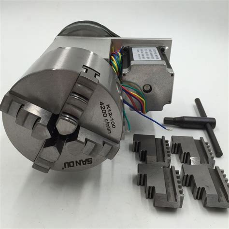 Jaw Chuck Mm Th A Axis Cnc Rotary Axis K Hollow Shaft For Cnc