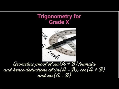 Geomtric Proof Of SinA B SinAcosB CosAsinB Formula And Its