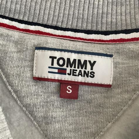 Grey Tommy Hilfiger Jumper Size Small Perfect Depop