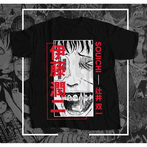 Japonés Tomie Junji Ito Uzumaki Souichi Tsujii Anime Popular Camiseta