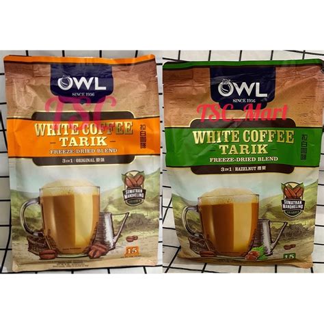 Owl White Coffee Tarik 3in1 Original 1 Pack Of 15 Sachetsfreezedried