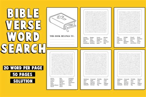 Bible Verse Word Search Puzzles Graphic By Coloring Books Paradise