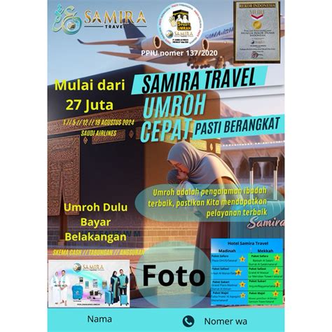 Jual Brosur Samira Travel Agustus 2024 Shopee Indonesia