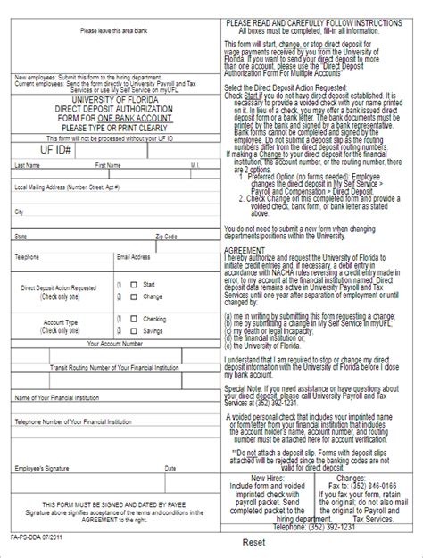 26 Free Deposit Form Templates Word Adp Direct Deposit Forms