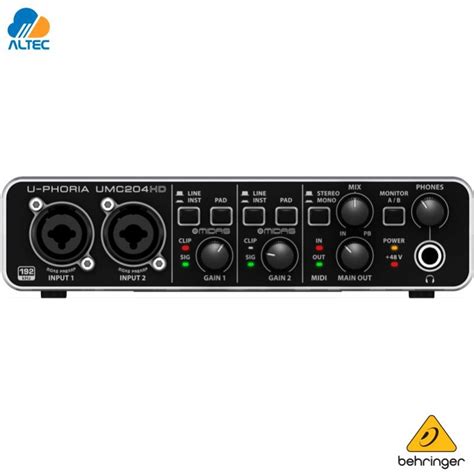 Behringer U PHORIA UMC204HD Interfaz De Audio 2x4 USB