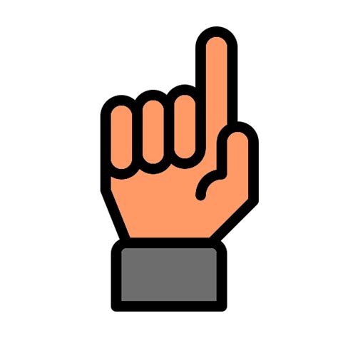 Index finger Generic Outline Color icon