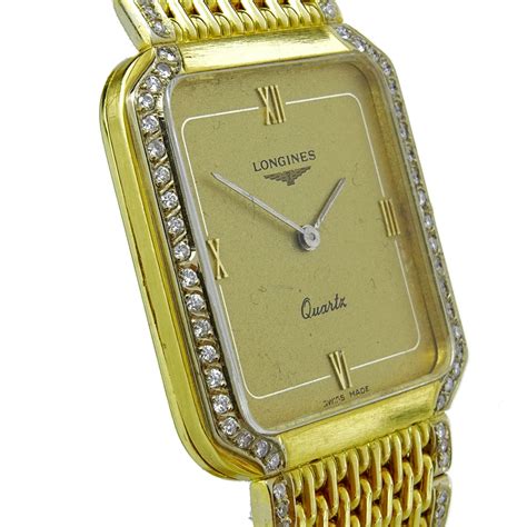 Longines 18ct Gold Diamond Set Quartz Parkers Jewellers