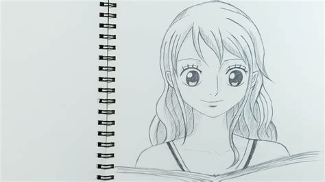 desenho de anime fácil como desenhar Nami passo a passo UMA PEÇA