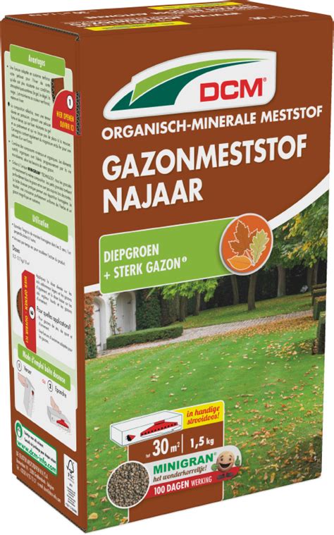 DCM Gazonmeststof Najaar MG 1 5kg SD REMY Tuincentrum