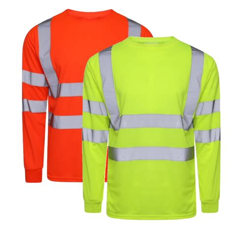 High Visibility Long Sleeve Crew Neck T Shirt Kapton Work Wear