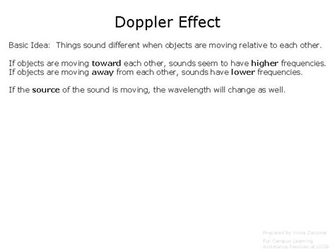 Physics B Decibels And Doppler Effect Prepared