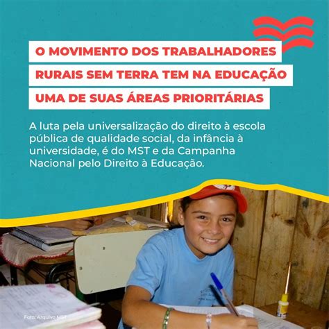 Campanha Nacional Pelo Direito Educa O On Twitter O Mst Tem Na