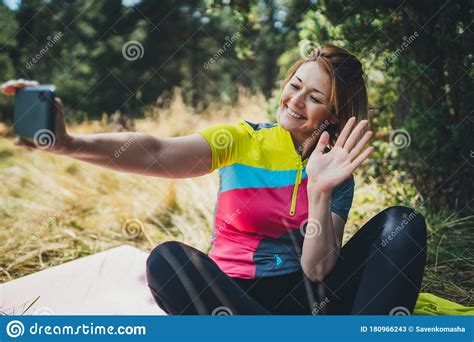 Young Smile Woman Video Calling On Internet Female Tourist Blogger